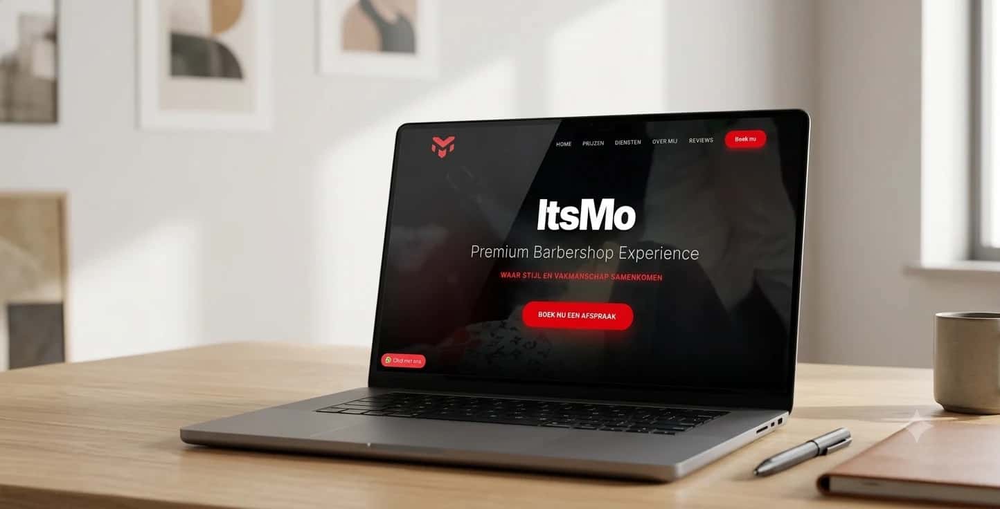 Homepage op desktop